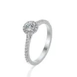 Pierścionek białe złoto z diamentami